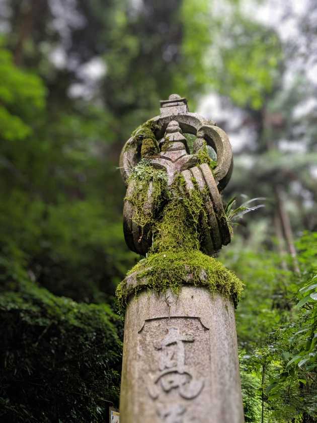 Beautiful moss covered statue Beautiful moss covered statue